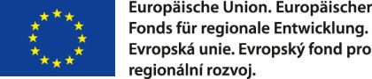 KI generiert: Das Bild zeigt das Logo der Europäischen Union mit der Flagge und Schriftzug, dass es sich um den Europäischen Fonds für regionale Entwicklung handelt. Der Text ist sowohl auf Deutsch als auch auf Tschechisch vorhanden.