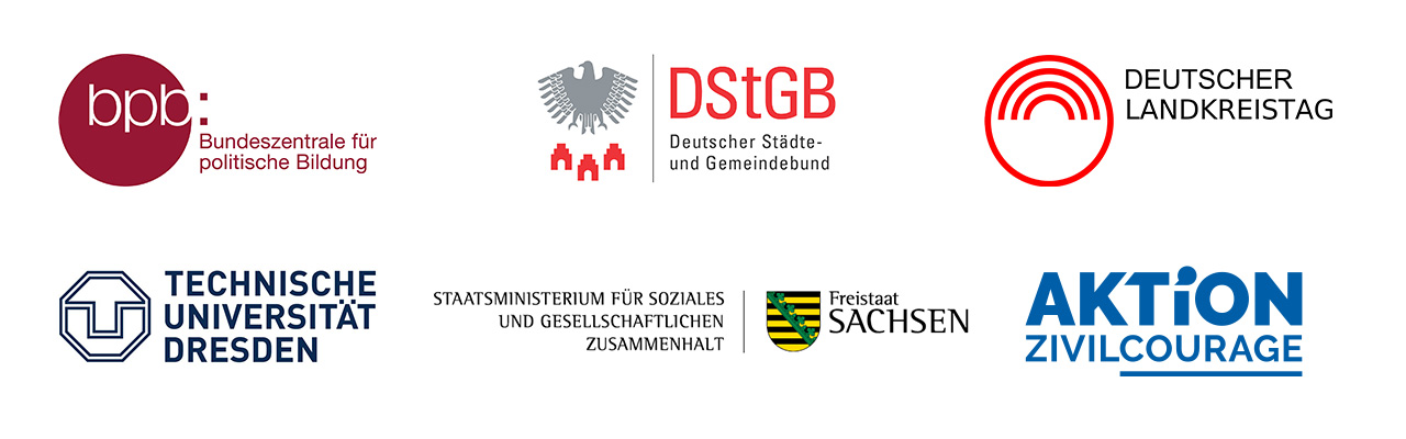 KI generiert: Das Bild zeigt die Logos verschiedener Organisationen und Institutionen, darunter die Bundeszentrale für politische Bildung und die Technische Universität Dresden. Diese scheinen zusammen an einem gemeinsamen Projekt oder Event beteiligt zu sein.