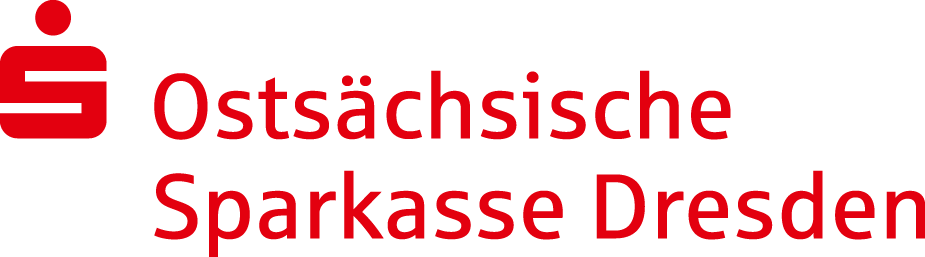 KI generiert: Das Bild zeigt das Logo der Ostsächsischen Sparkasse Dresden. Es enthält ein stilisiertes "S" und den Schriftzug der Bank in roter Farbe.